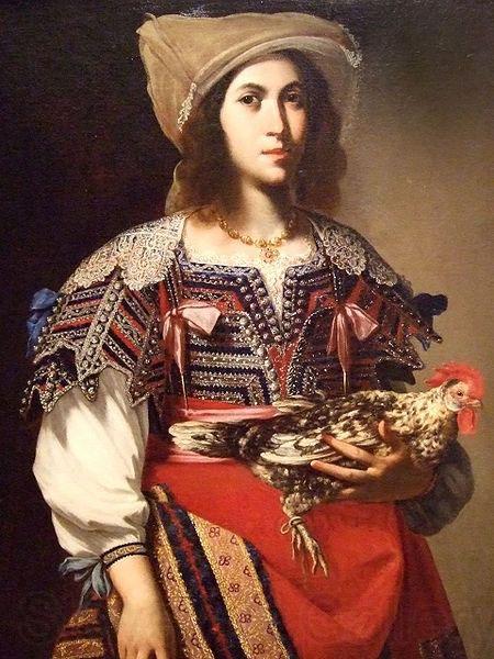 Massimo Stanzione Woman in Neapolitan Costume by Massimo Stanzione 1635 Italian oil France oil painting art